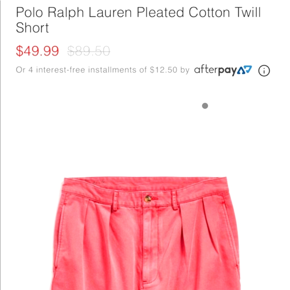 Pink Polo by Ralph Lauren shorts - 36w